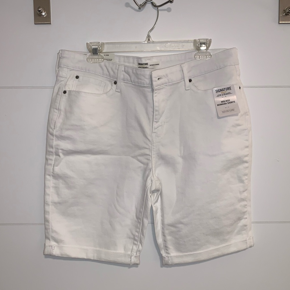 LEVI STRAUSS Bermuda shorts white size 14